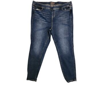 Torrid Lean Jean Dark Wash Pull On Skinny Jeggings Super Soft Plus Size 4XT